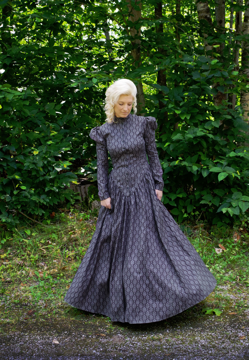 Victorian Grey Dress - in stock