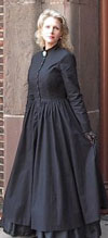 Tanja in Victorian mourning gown for Edgar Allen Poe reenactment