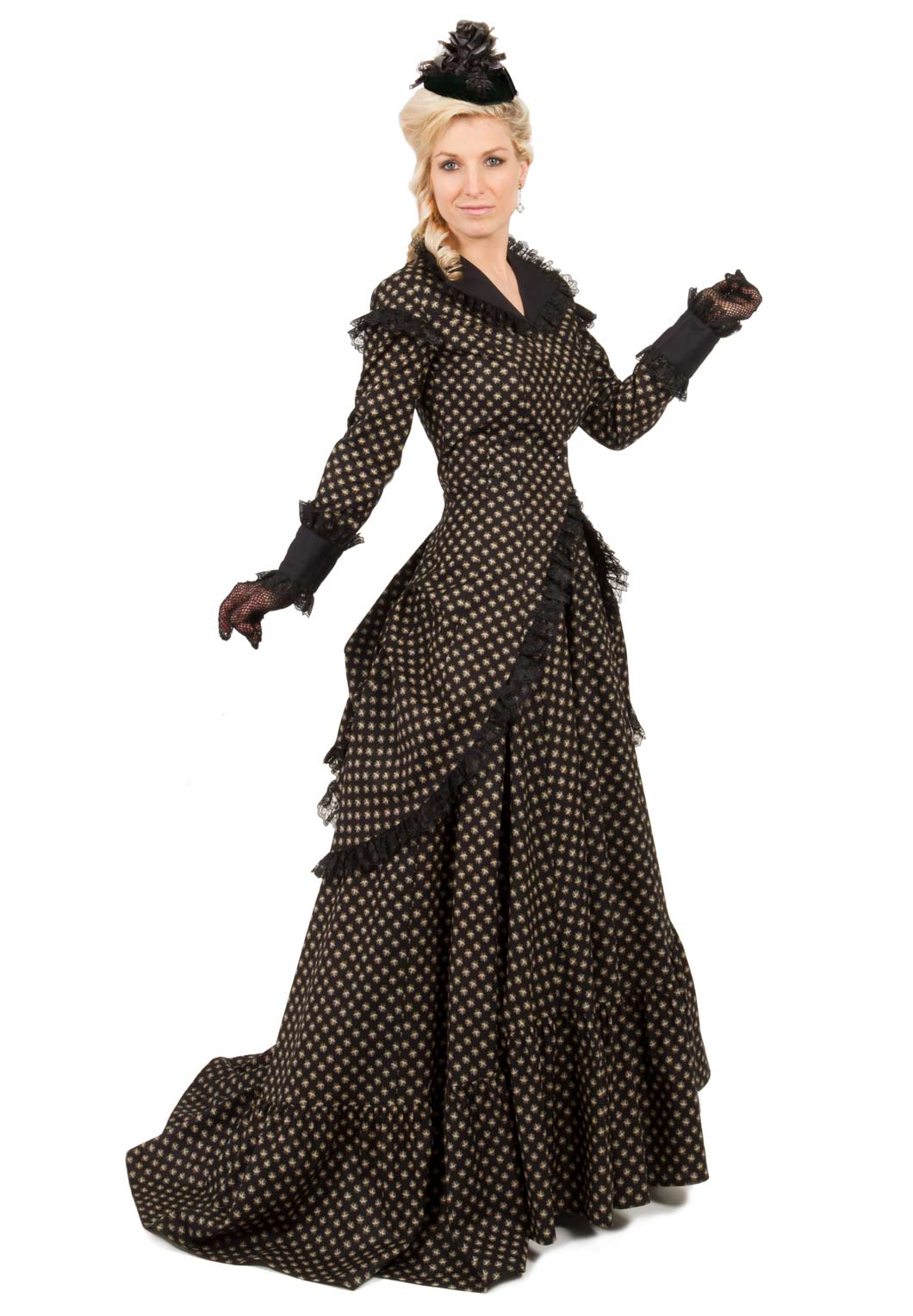Marcella Victorian Polonaise and Skirt Dress