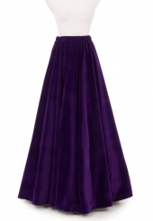 Three Gored Velvet Skirt