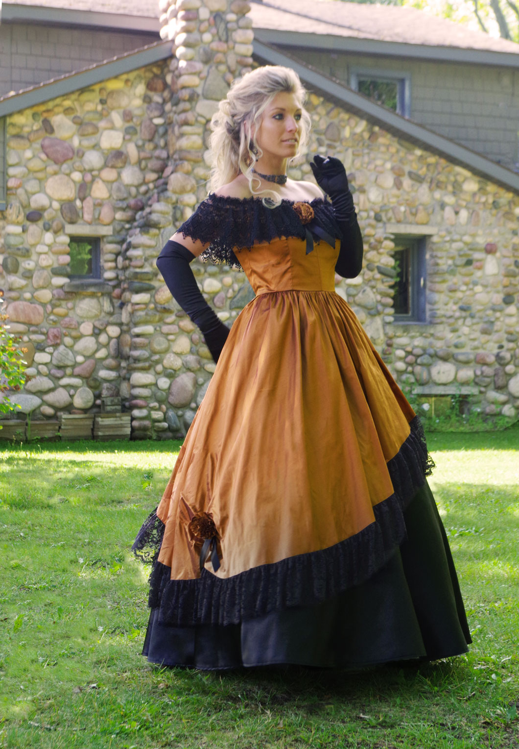 Marelda Silk Victorian Ball Gown
