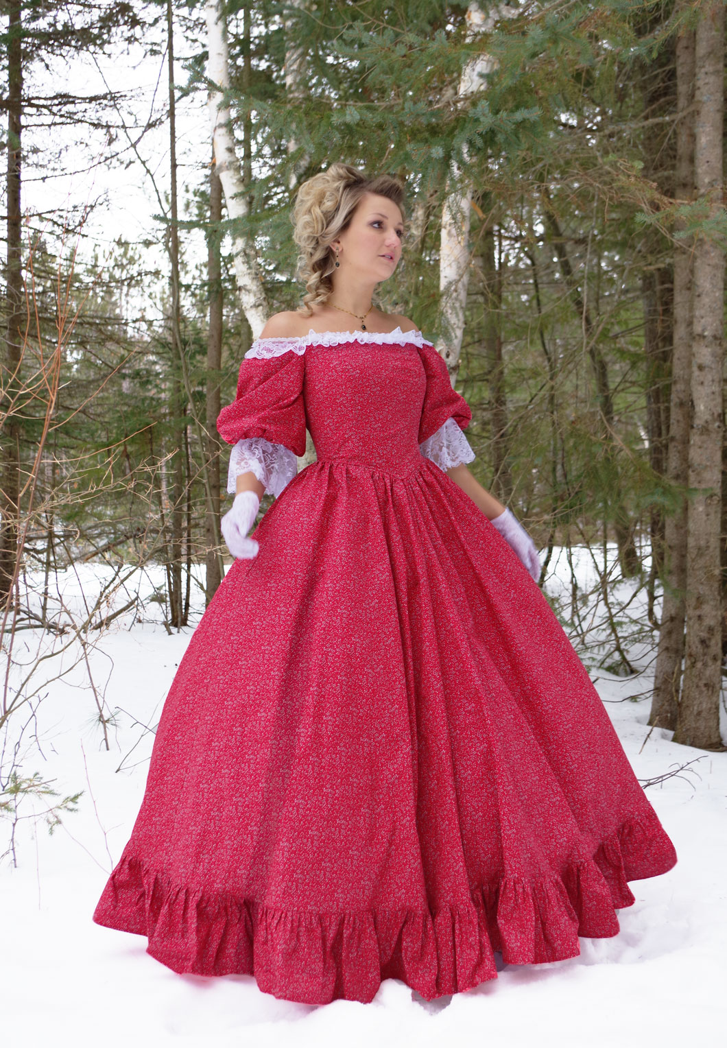victorian style ball gown