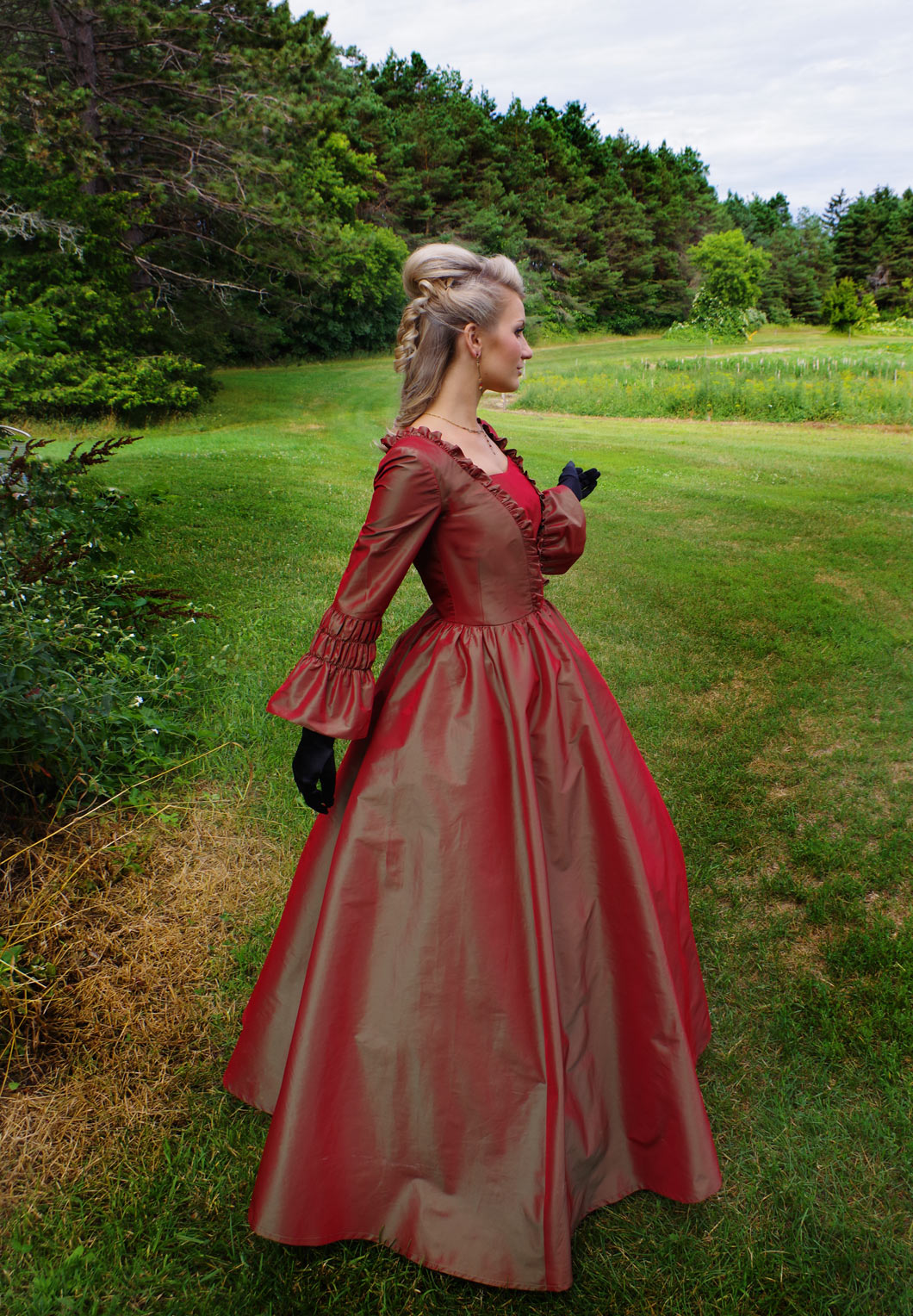 taffeta gown dress