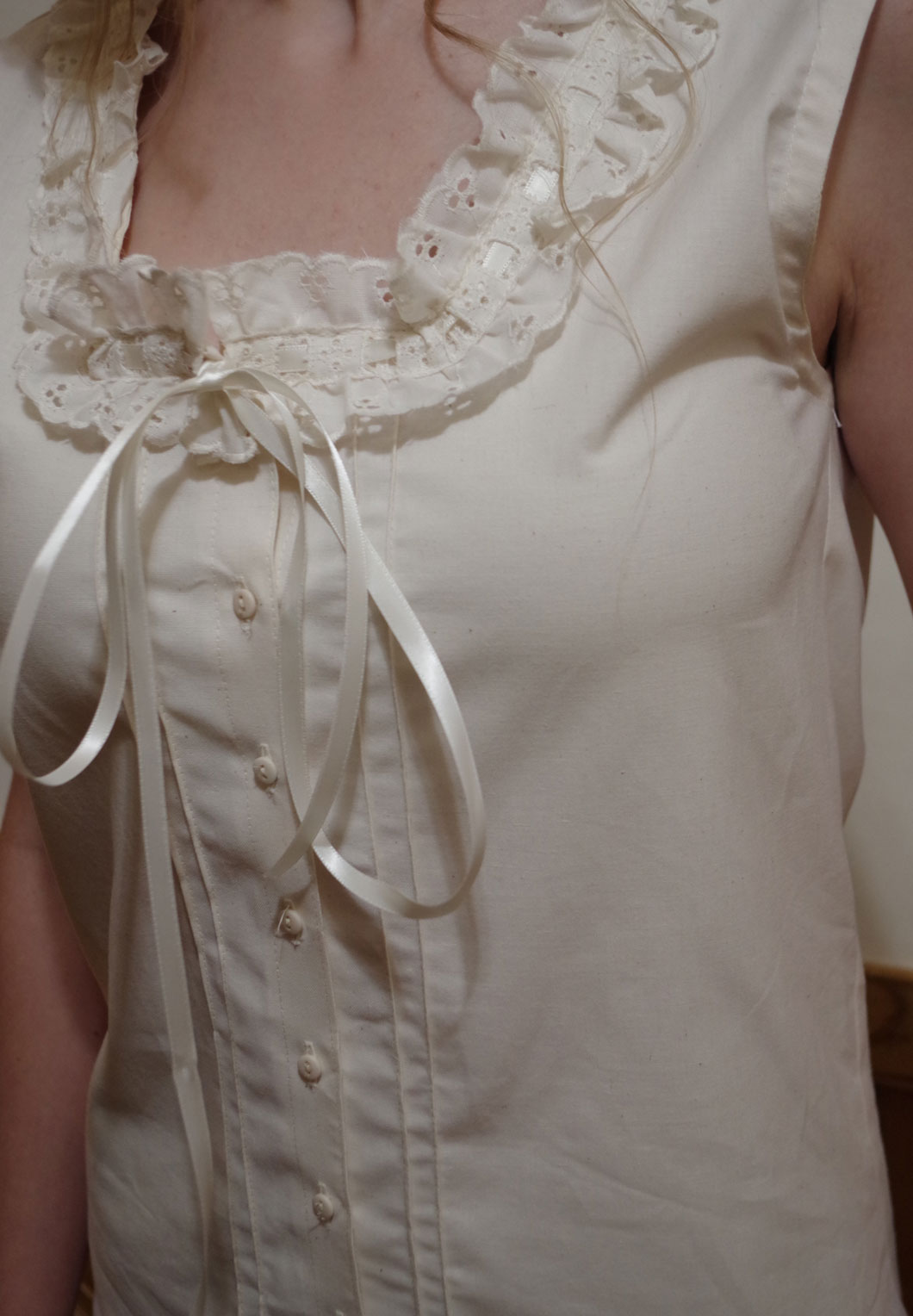 Victorian Blouse White Cotton Camisole