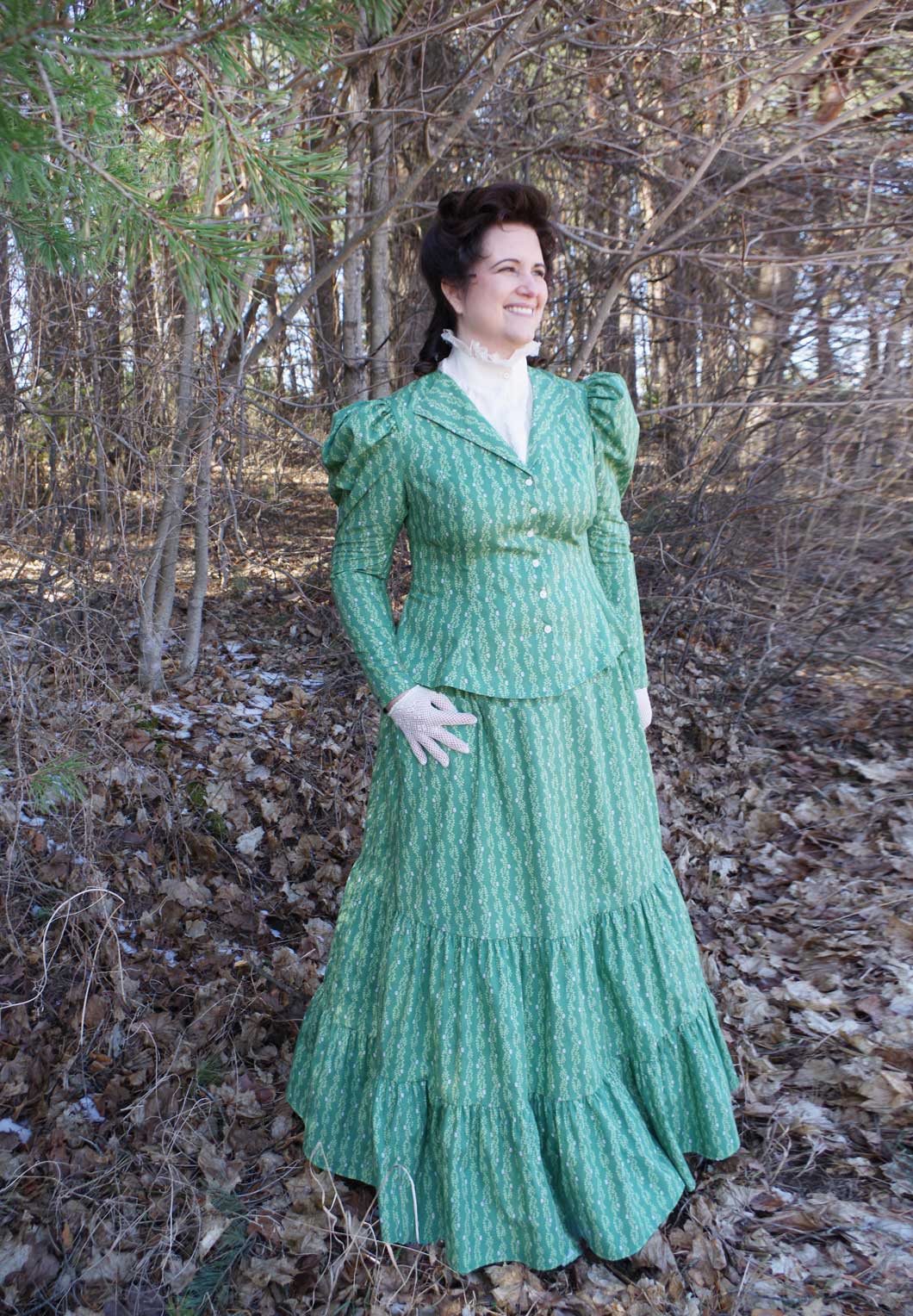 Suki Print Prairie Cottage Core Pioneer Vintage Style Cotton Dress