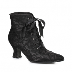 Black Lace Ankle Boot