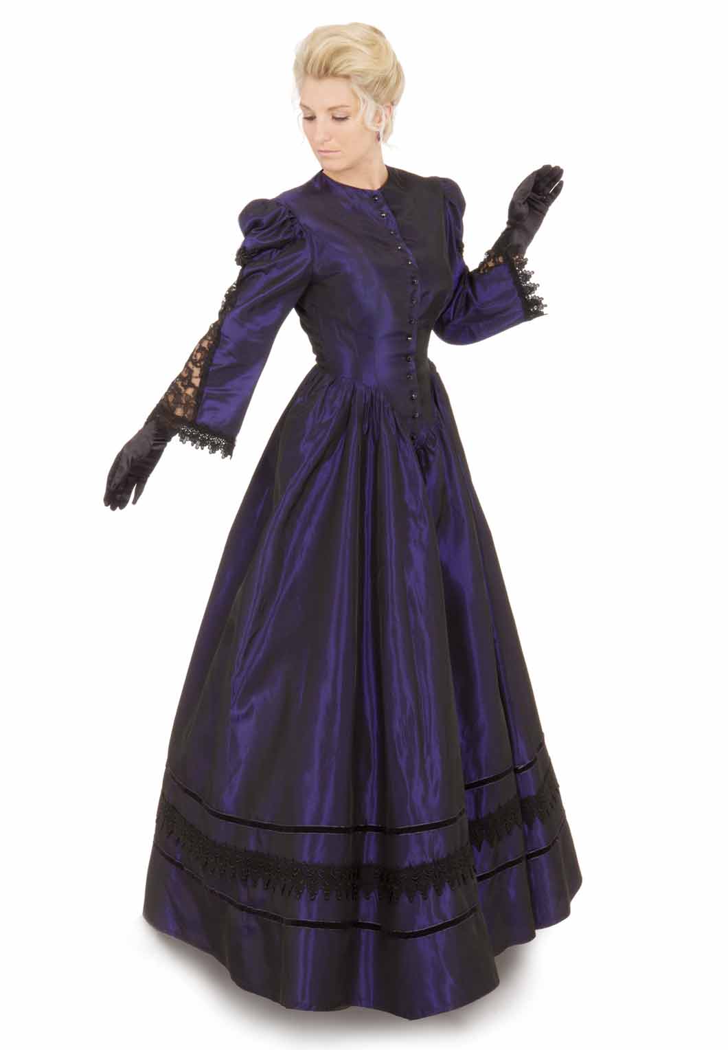 Purple victorian dress hotsell