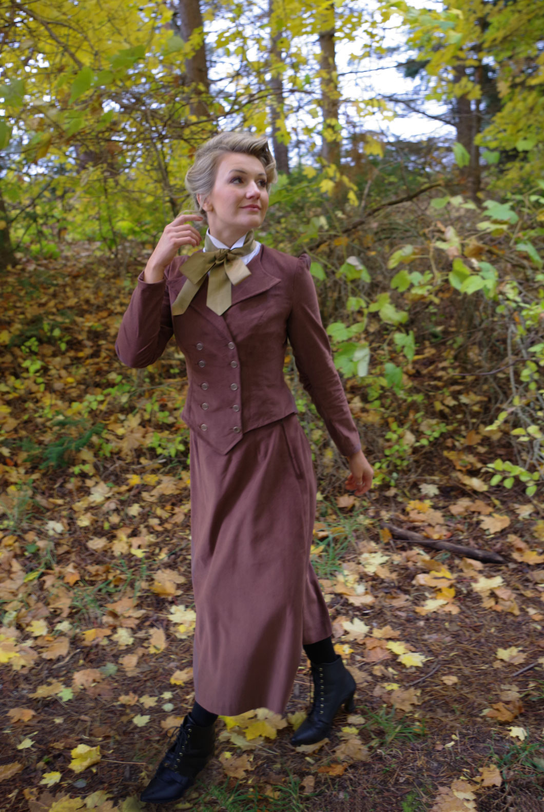 Tessa Edwardian Street Style Corduroy Suit | Recollections