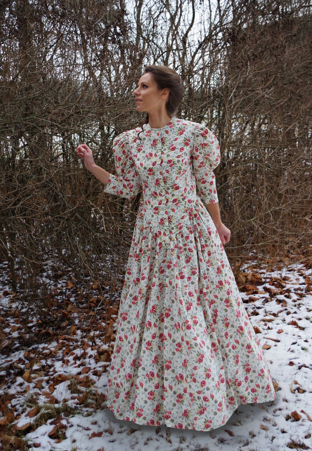 Floral cotton-blend poplin midi dress in multicoloured - Oscar De La Renta  | Mytheresa