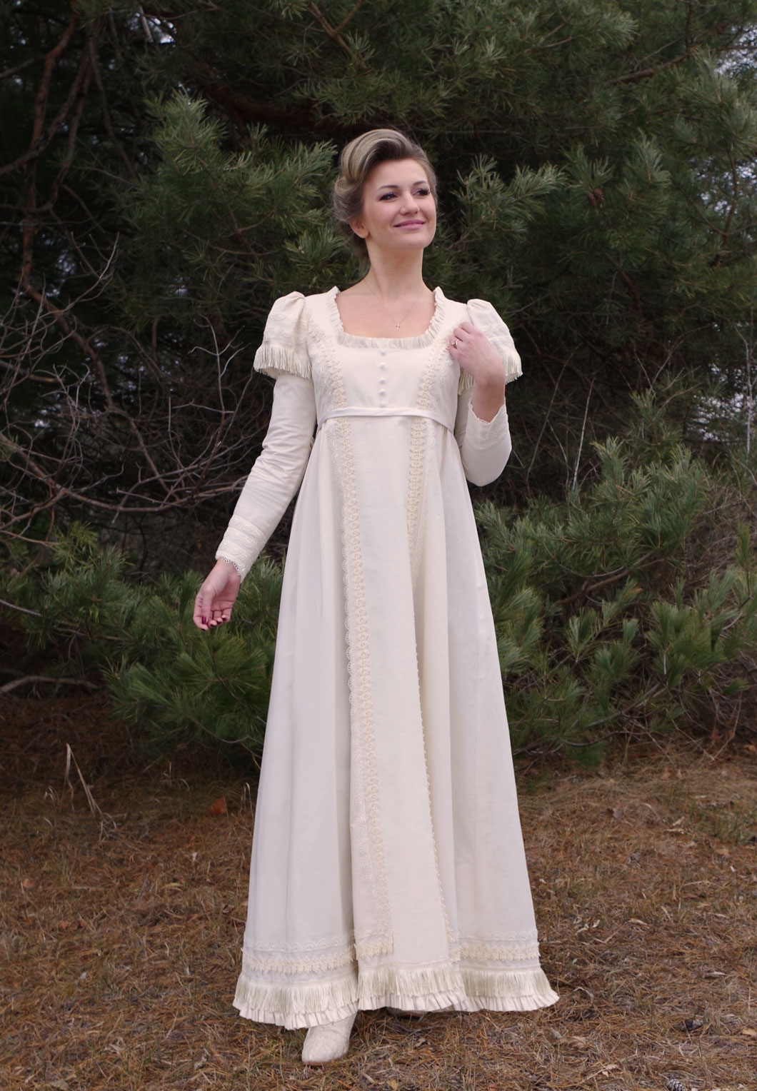 CUSTOM Elegant Princess Wedding Bridal Ball Regency Gown Dress with ha –  Matti's Millinery & Costumes