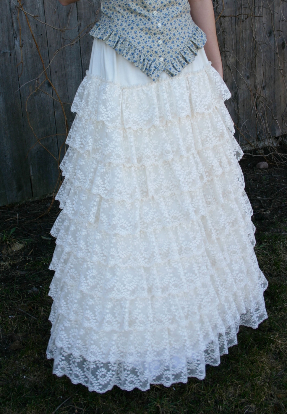Antique 19th Victorian 4tier Lace Ruffles Cotton Petticoat - Etsy