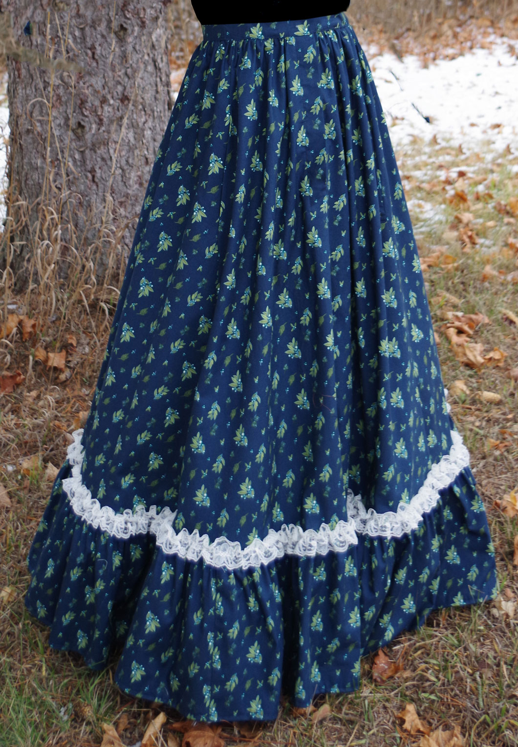 Pioneer Print Skirt with flounce on sale