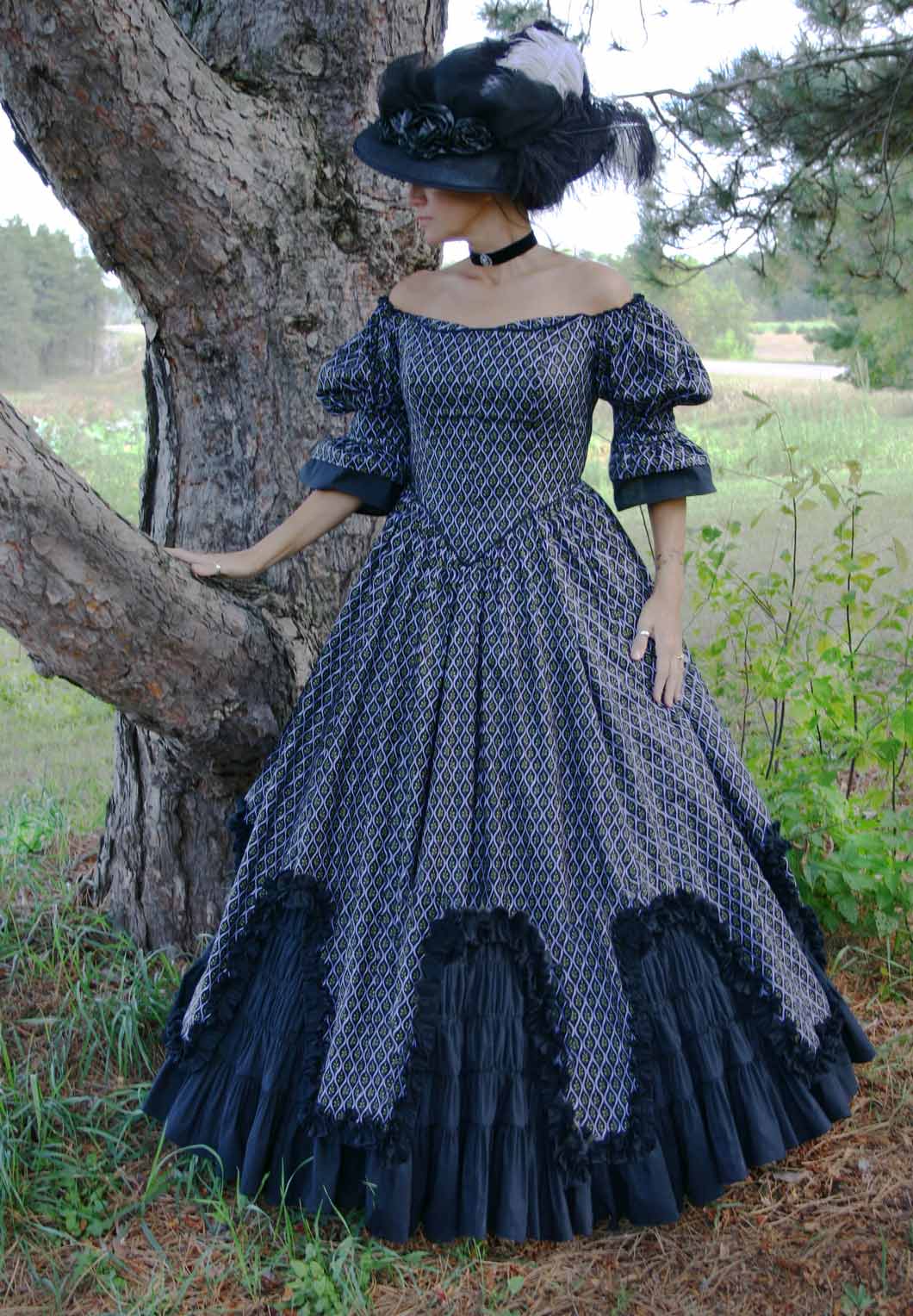 Victorian Maxi Skirt  Lilac Gothic Skirt  Ballgown  Burleska