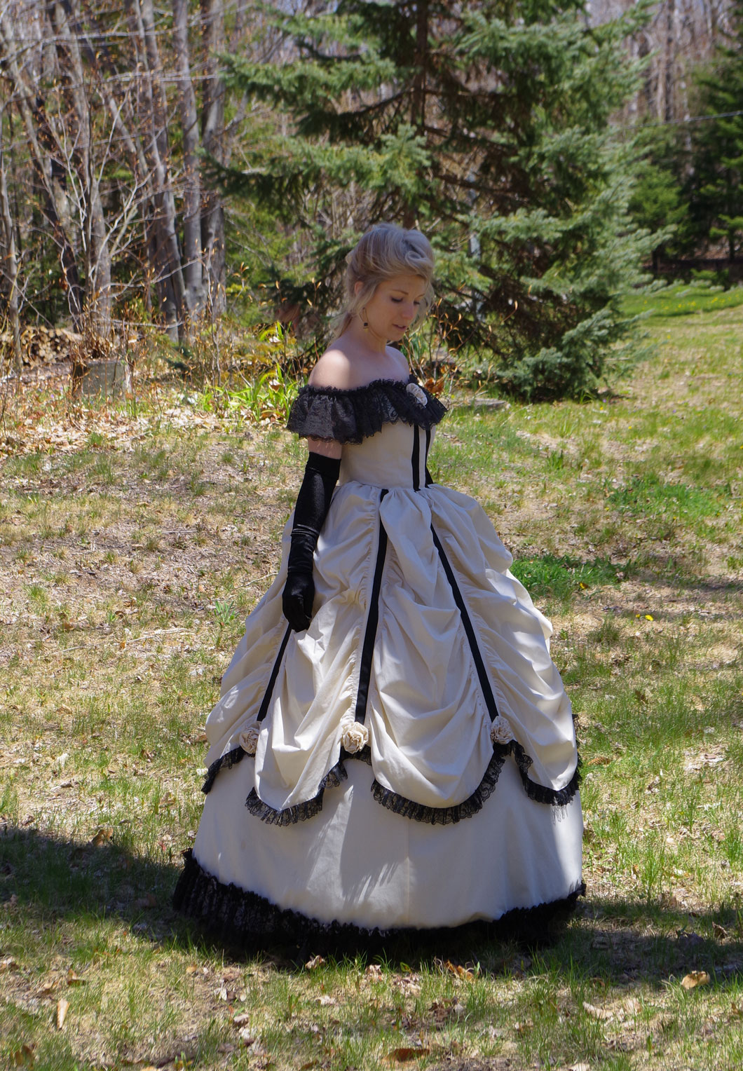 Victorian 19th Century Fashion Civil War Long Skirt Causal Retro Costume US Ship 