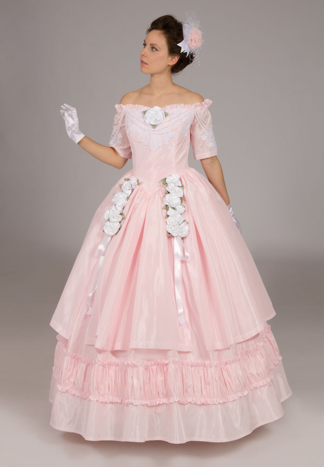 old rose long gown