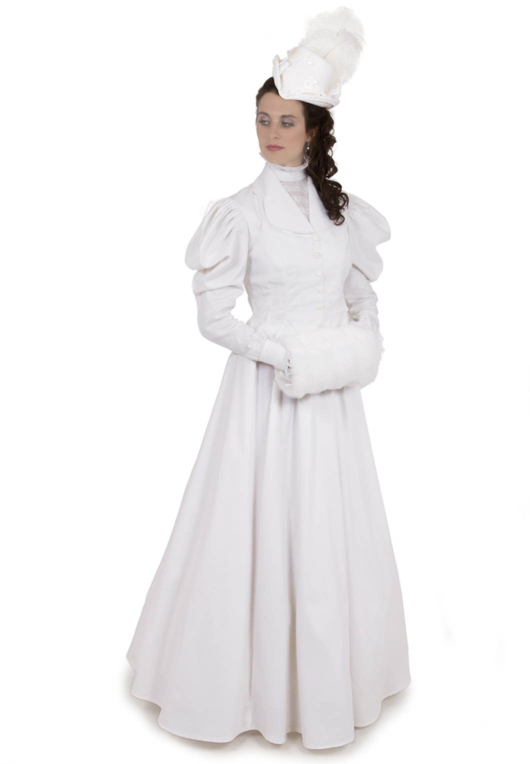 white victorian dress costume