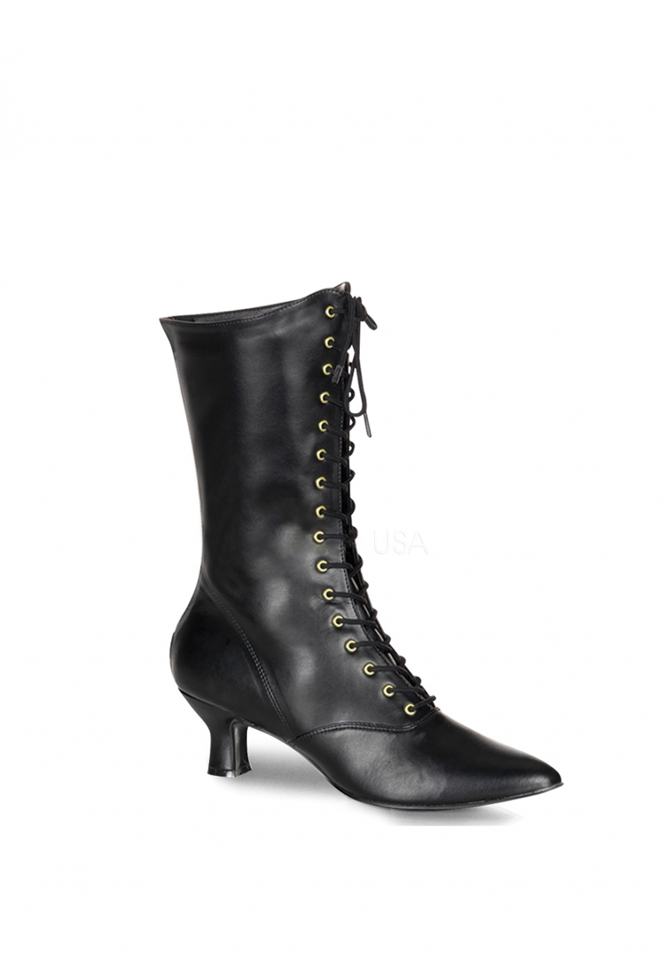 Vintage Victorian Black Leather Boots – I Want It Black