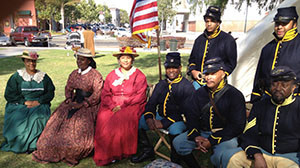 Members of the Buffalo Soldiers Mounted Cavalry Unit