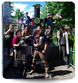 Silverwood Theme Park Central Railroad wild west cast