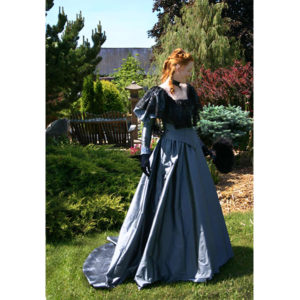 Sophronia Edwardian Gown in the garden