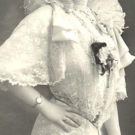 Victorian corsage with bouquet de corsage