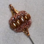 gold bead hat pin
