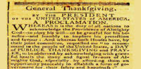Thanksgiving proclamation