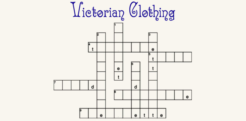 victorian clothing crossword contest day one