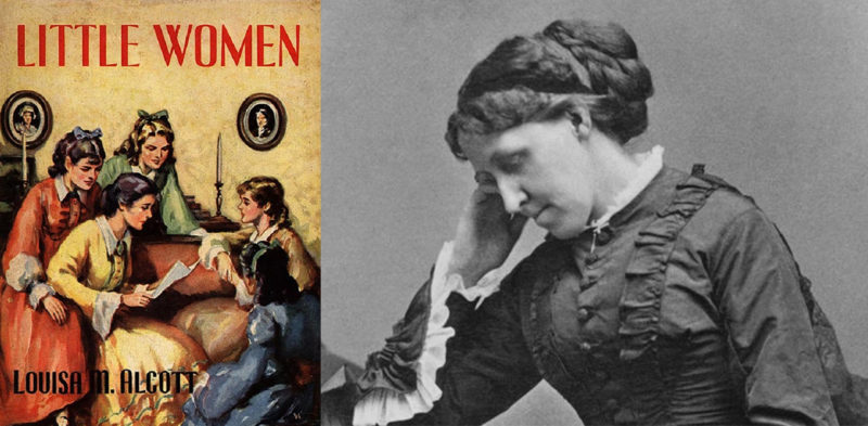 Little Women book cover and photo of author