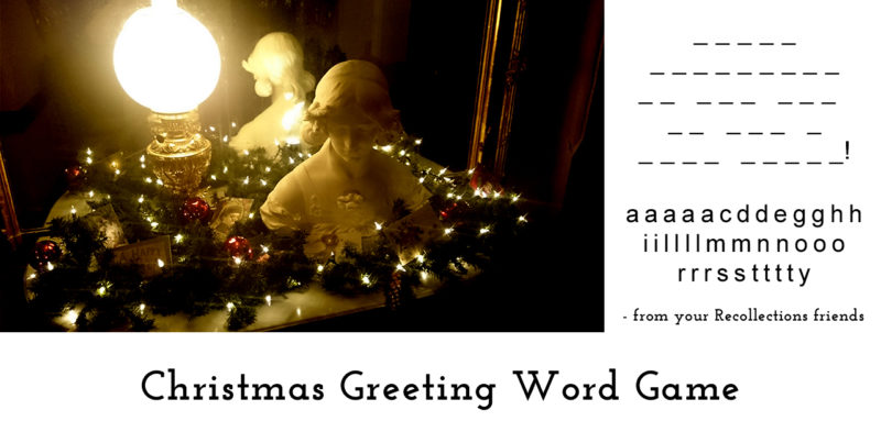 Christmas Greeting Word Game 2017