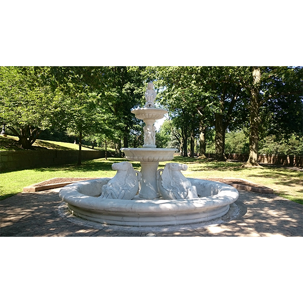 Marble fountain at Lambert Castle Recollections Blog