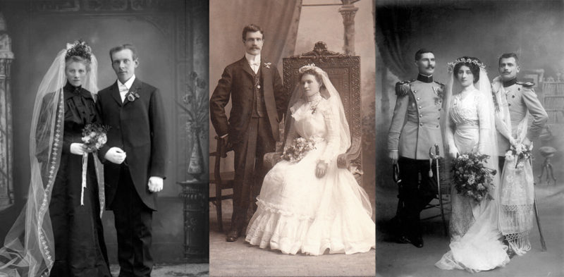 wedding traditions - vintage wedding photos