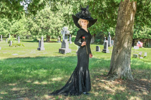 Halloween 2018 Caption This! Photo Contest - classy witch in the graveyard