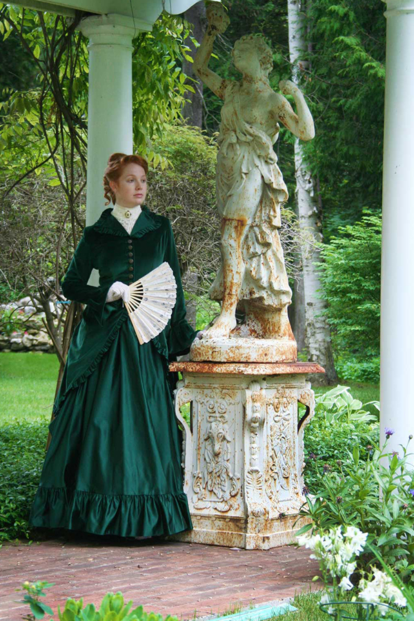 Victorian Velvet and Satin Polonaise