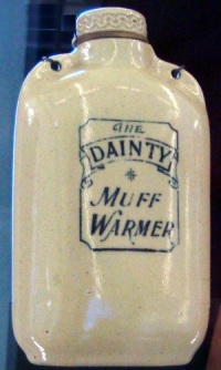 Ceramic hand warmer to stay warm during the Victorian winter.