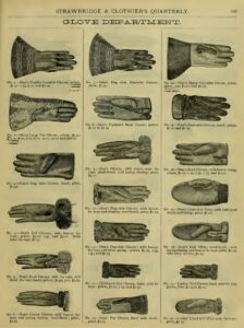 Advertisement for womans gloves from the Victorian era