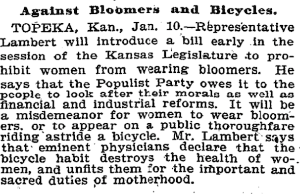 Bloomers: the national controversy of the 1890s - Recollections Blog