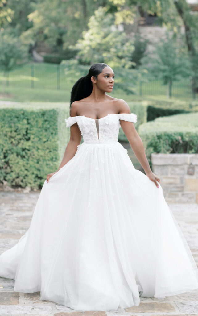 White victorian wedding store dress